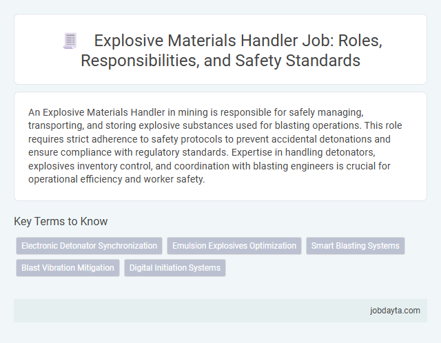 Explosive Materials Handler Job: Roles, Responsibilities, and Safety Standards