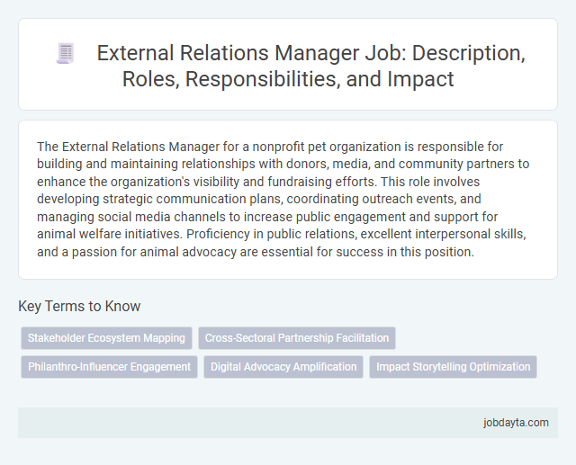 External Relations Manager Job: Description, Roles, Responsibilities, and Impact