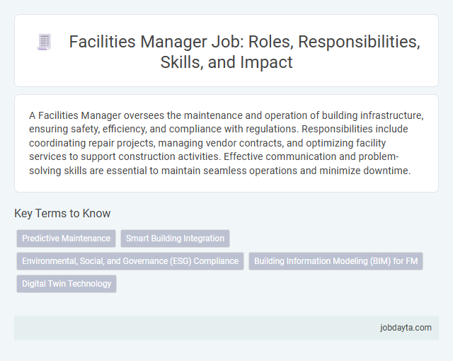 Facilities Manager Job: Roles, Responsibilities, Skills, and Impact