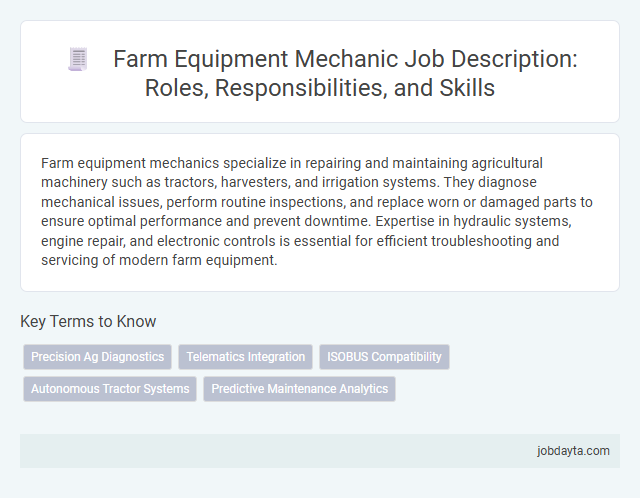 Farm Equipment Mechanic Job Description: Roles, Responsibilities, and Skills