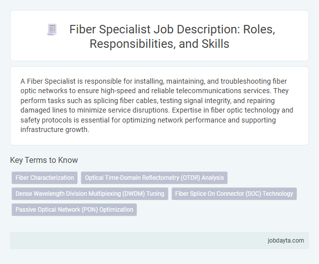 Fiber Specialist Job Description: Roles, Responsibilities, and Skills