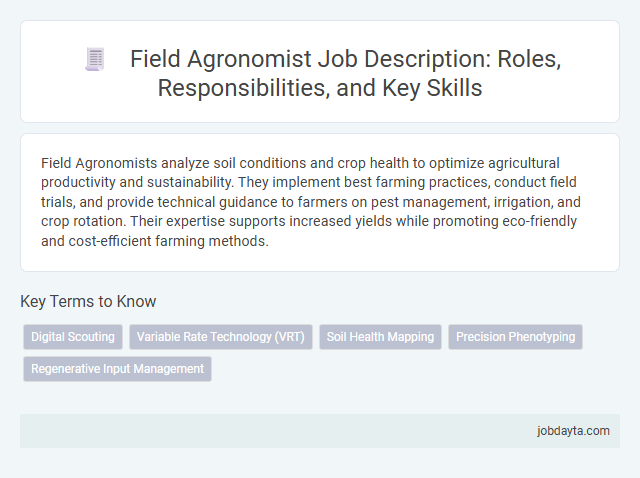 Field Agronomist Job Description: Roles, Responsibilities, and Key Skills