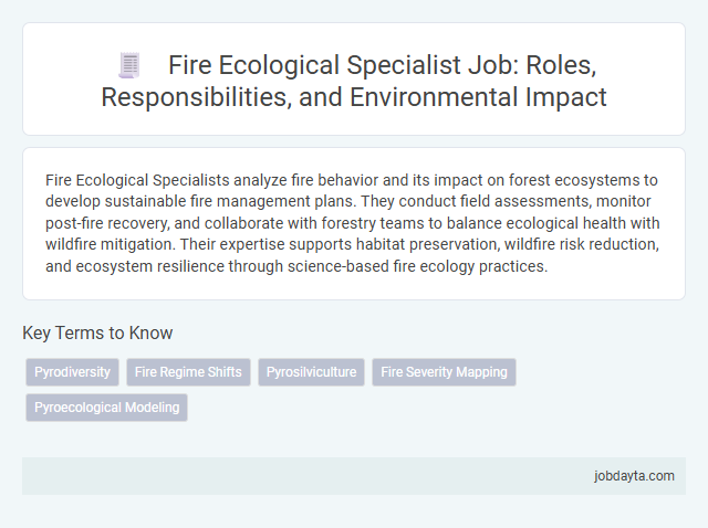 Fire Ecological Specialist Job: Roles, Responsibilities, and Environmental Impact