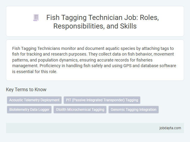Fish Tagging Technician Job: Roles, Responsibilities, and Skills