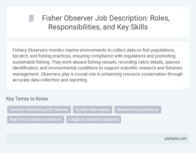 Fisher Observer Job Description: Roles, Responsibilities, and Key Skills