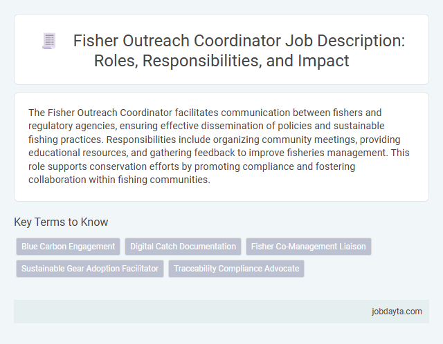 Fisher Outreach Coordinator Job Description: Roles, Responsibilities, and Impact