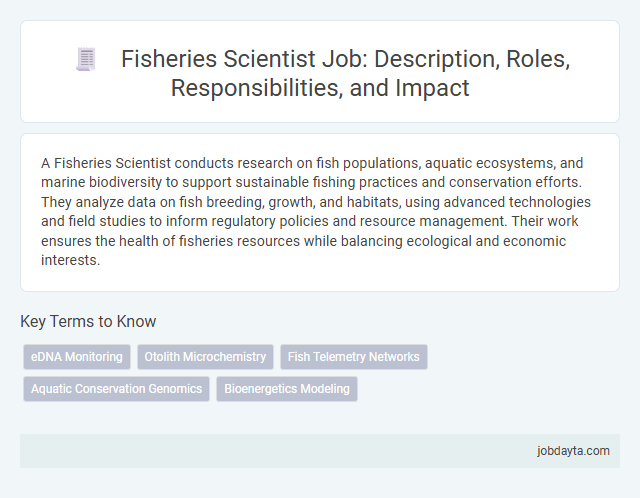Fisheries Scientist Job: Description, Roles, Responsibilities, and Impact