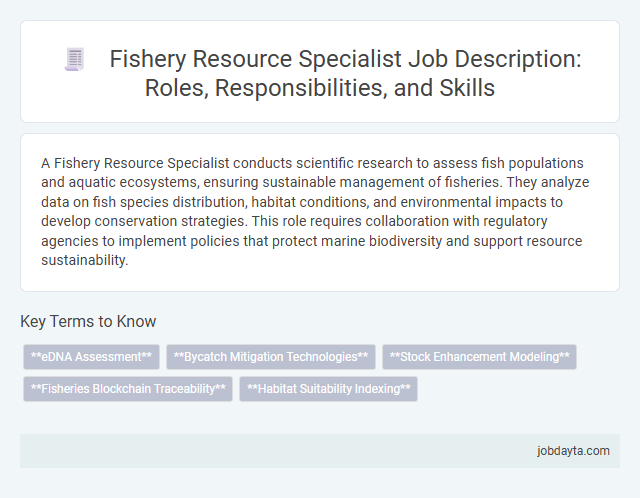 Fishery Resource Specialist Job Description: Roles, Responsibilities, and Skills