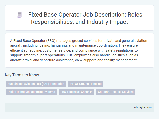 Fixed Base Operator Job Description: Roles, Responsibilities, and Industry Impact