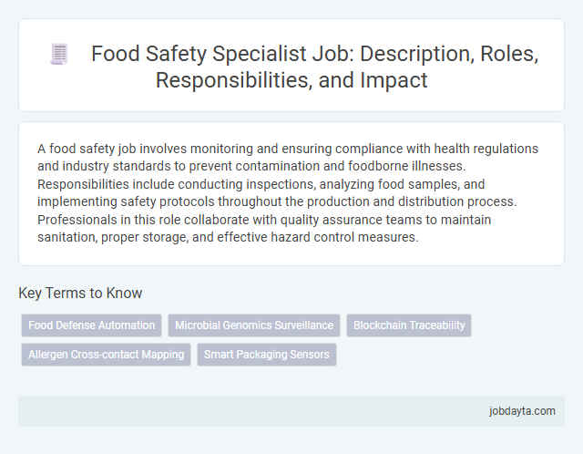 Food Safety Specialist Job: Description, Roles, Responsibilities, and Impact