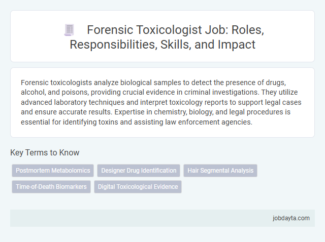 Forensic Toxicologist Job: Roles, Responsibilities, Skills, and Impact