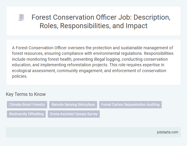 Forest Conservation Officer Job: Description, Roles, Responsibilities, and Impact