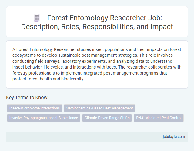 Forest Entomology Researcher Job: Description, Roles, Responsibilities, and Impact