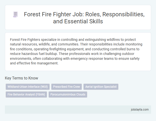 Forest Fire Fighter Job: Roles, Responsibilities, and Essential Skills