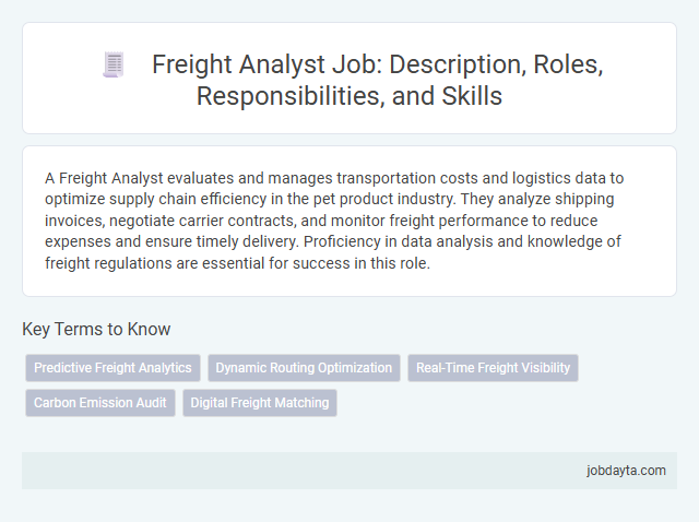 Freight Analyst Job: Description, Roles, Responsibilities, and Skills