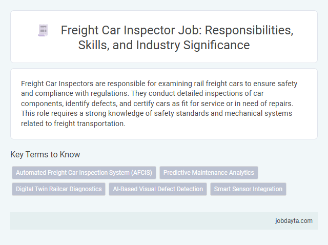Freight Car Inspector Job: Responsibilities, Skills, and Industry Significance