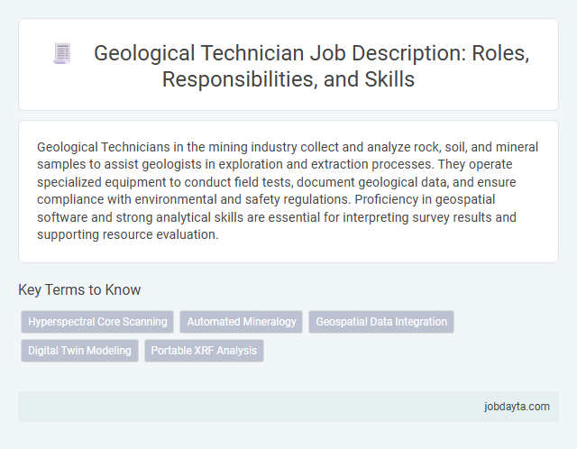 Geological Technician Job Description: Roles, Responsibilities, and Skills