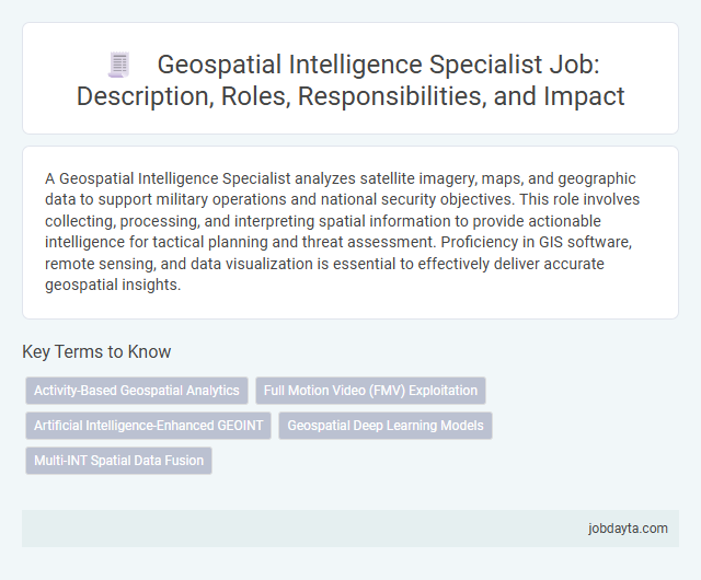 Geospatial Intelligence Specialist Job: Description, Roles, Responsibilities, and Impact