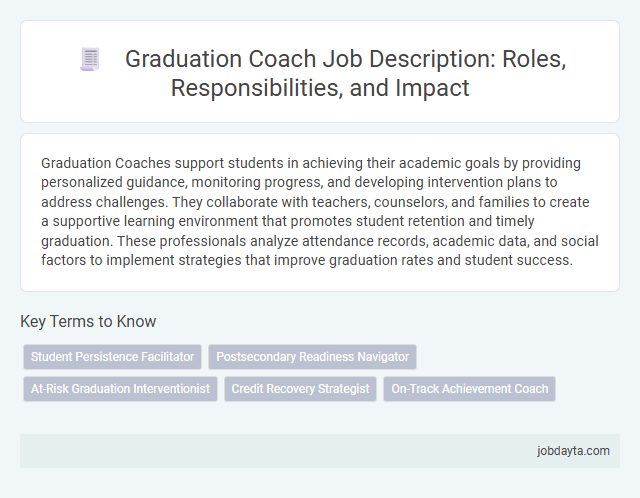 Graduation Coach Job Description: Roles, Responsibilities, and Impact