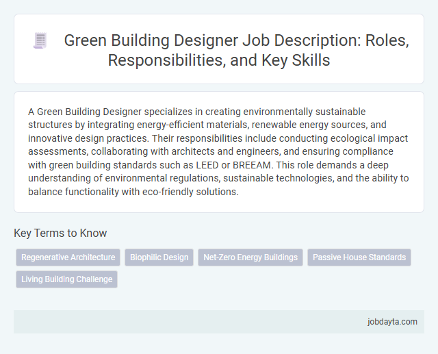 Green Building Designer Job Description: Roles, Responsibilities, and Key Skills