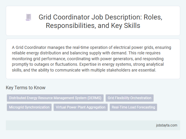 Grid Coordinator Job Description: Roles, Responsibilities, and Key Skills