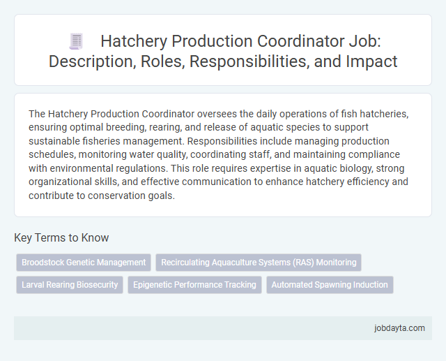 Hatchery Production Coordinator Job: Description, Roles, Responsibilities, and Impact