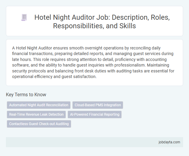 Hotel Night Auditor Job: Description, Roles, Responsibilities, and Skills