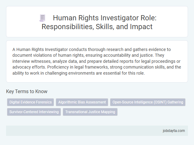 Human Rights Investigator Role: Responsibilities, Skills, and Impact