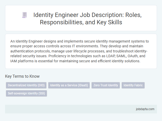 Identity Engineer Job Description: Roles, Responsibilities, and Key Skills