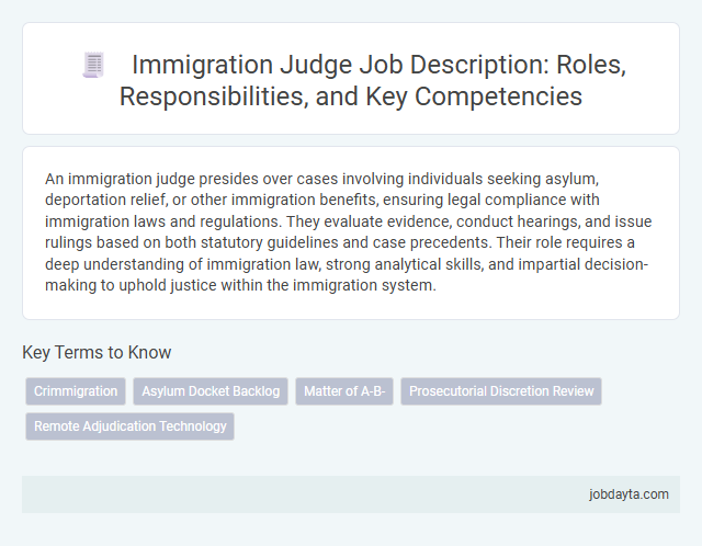 Immigration Judge Job Description: Roles, Responsibilities, and Key Competencies