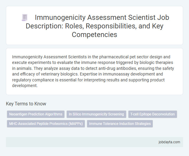 Immunogenicity Assessment Scientist Job Description: Roles, Responsibilities, and Key Competencies