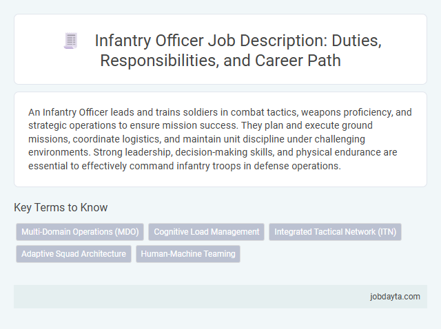 Infantry Officer Job Description: Duties, Responsibilities, and Career Path
