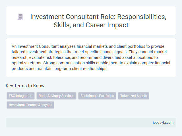 Investment Consultant Role: Responsibilities, Skills, and Career Impact