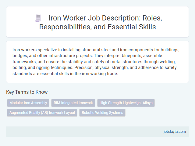 Iron Worker Job Description: Roles, Responsibilities, and Essential Skills
