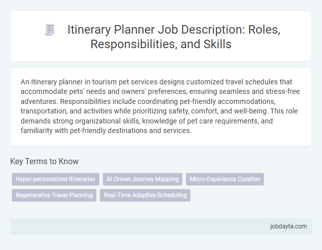 Itinerary Planner Job Description: Roles, Responsibilities, and Skills