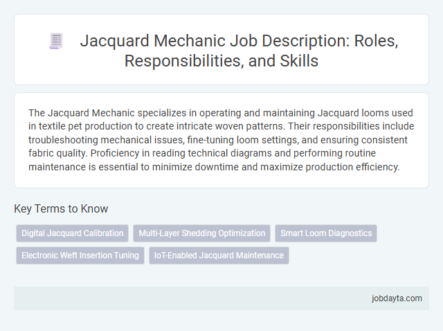 Jacquard Mechanic Job Description: Roles, Responsibilities, and Skills