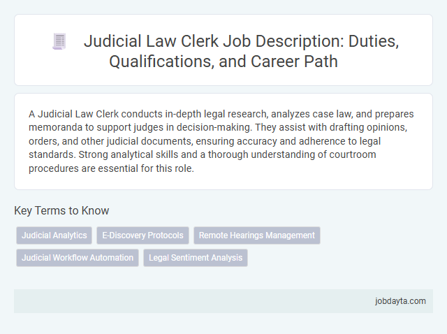 Judicial Law Clerk Job Description: Duties, Qualifications, and Career Path