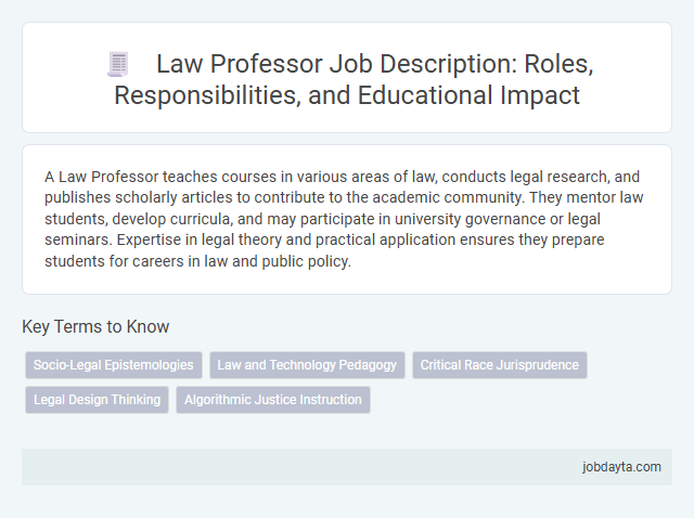 Law Professor Job Description: Roles, Responsibilities, and Educational Impact