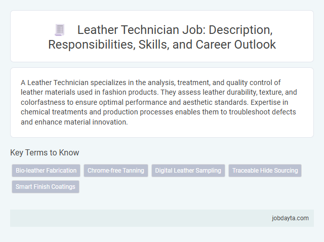Leather Technician Job: Description, Responsibilities, Skills, and Career Outlook