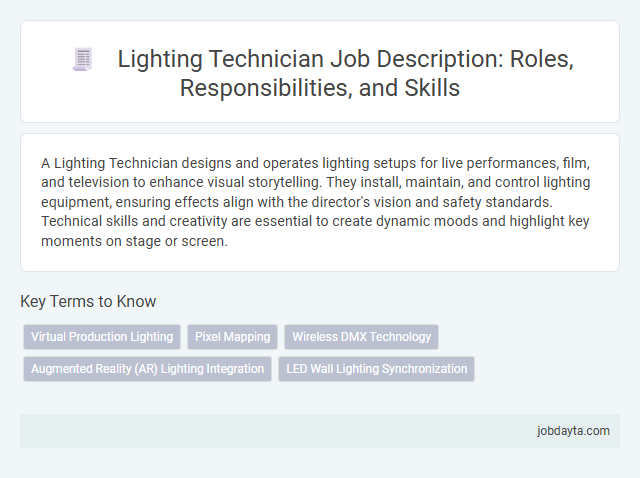 Lighting Technician Job Description: Roles, Responsibilities, and Skills