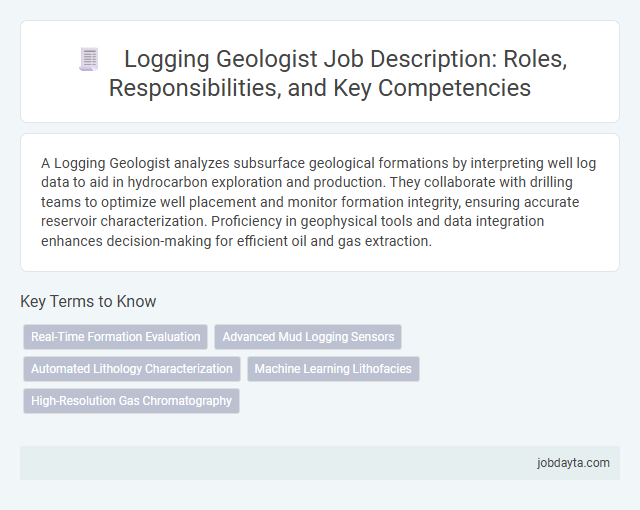 Logging Geologist Job Description: Roles, Responsibilities, and Key Competencies