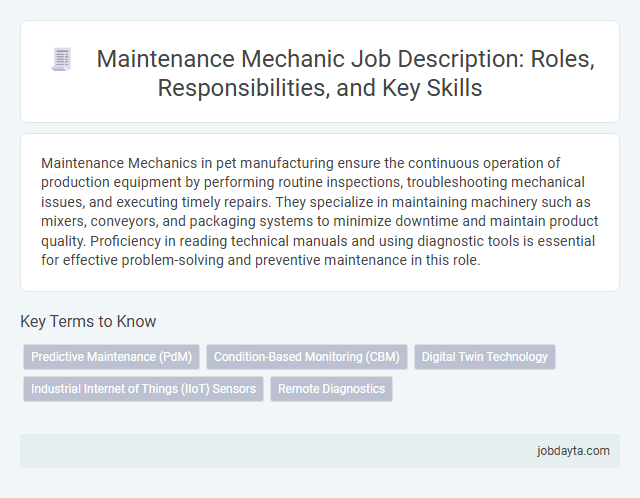 Maintenance Mechanic Job Description: Roles, Responsibilities, and Key Skills