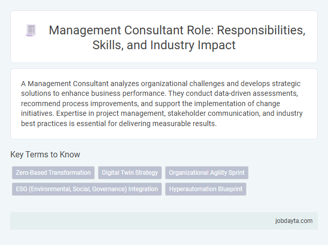 Management Consultant Role: Responsibilities, Skills, and Industry Impact