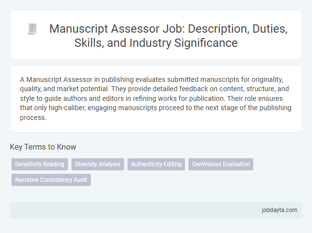 Manuscript Assessor Job: Description, Duties, Skills, and Industry Significance