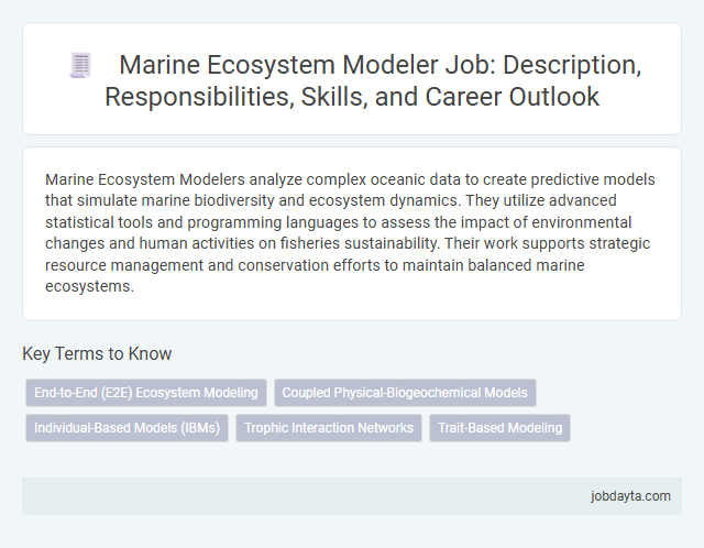 Marine Ecosystem Modeler Job: Description, Responsibilities, Skills, and Career Outlook