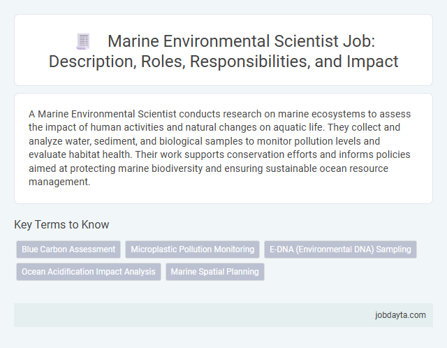 Marine Environmental Scientist Job: Description, Roles, Responsibilities, and Impact