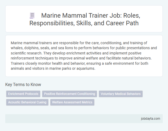 Marine Mammal Trainer Job: Roles, Responsibilities, Skills, and Career Path