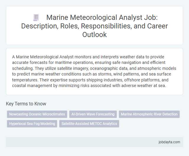 Marine Meteorological Analyst Job: Description, Roles, Responsibilities, and Career Outlook