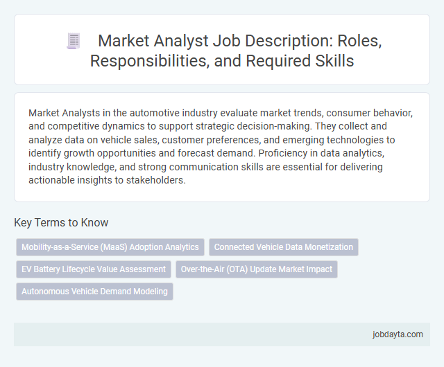 Market Analyst Job Description: Roles, Responsibilities, and Required Skills