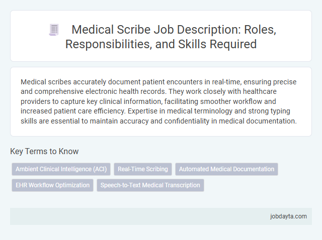 Medical Scribe Job Description: Roles, Responsibilities, and Skills Required